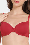 Zivame Beautiful Basics Padded Wired Medium Coverage T-Shirt Bra - Chinese Red — thumbnail 7